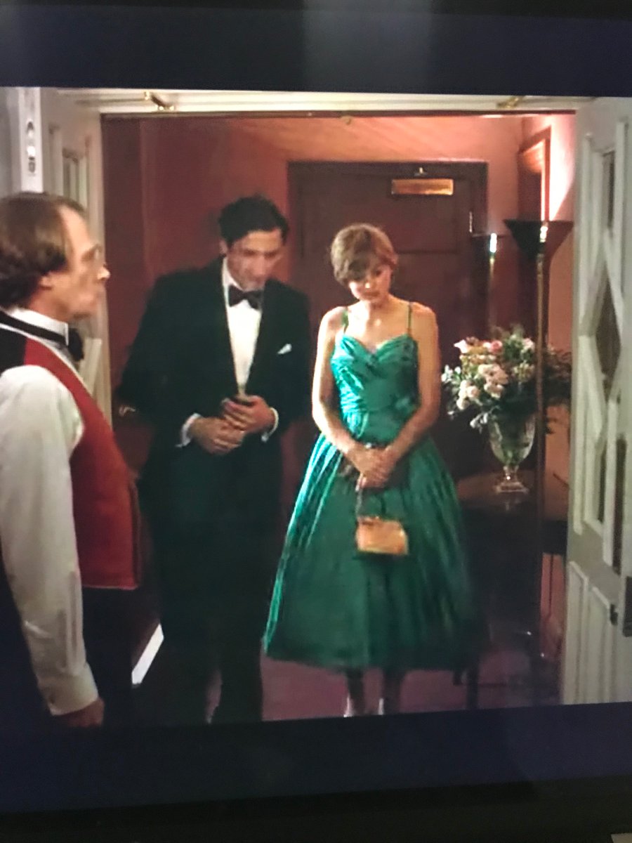 Sickening debutante taffeta like something from a Dafydd Jones + the famous too-sultry “Di Takes The Plunge” black strapless