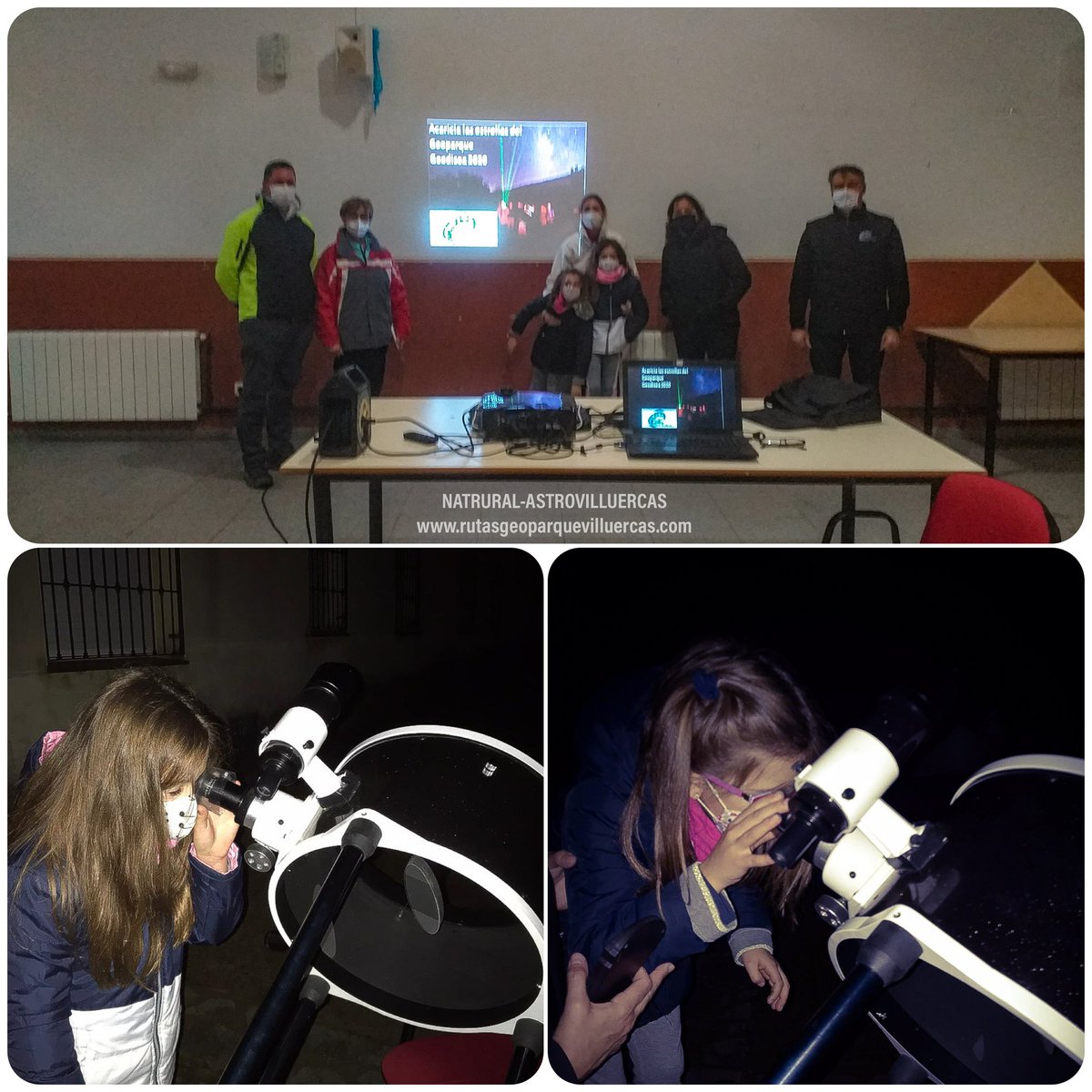 #Astroturismo en #GEODISEA2020. Como solo tuvimos unos 20 minutos de tregua sin nubes, pasamos al plan B. Gracias a los incondicionales que nos acompañaron, a pesar del tiempo 😍
#rutasgeoparquevilluercas #guiasdelgeoparque #guiasdenaturaleza #monitoresstarligh <a href="/FundStarlight/">Fundación Starlight</a>