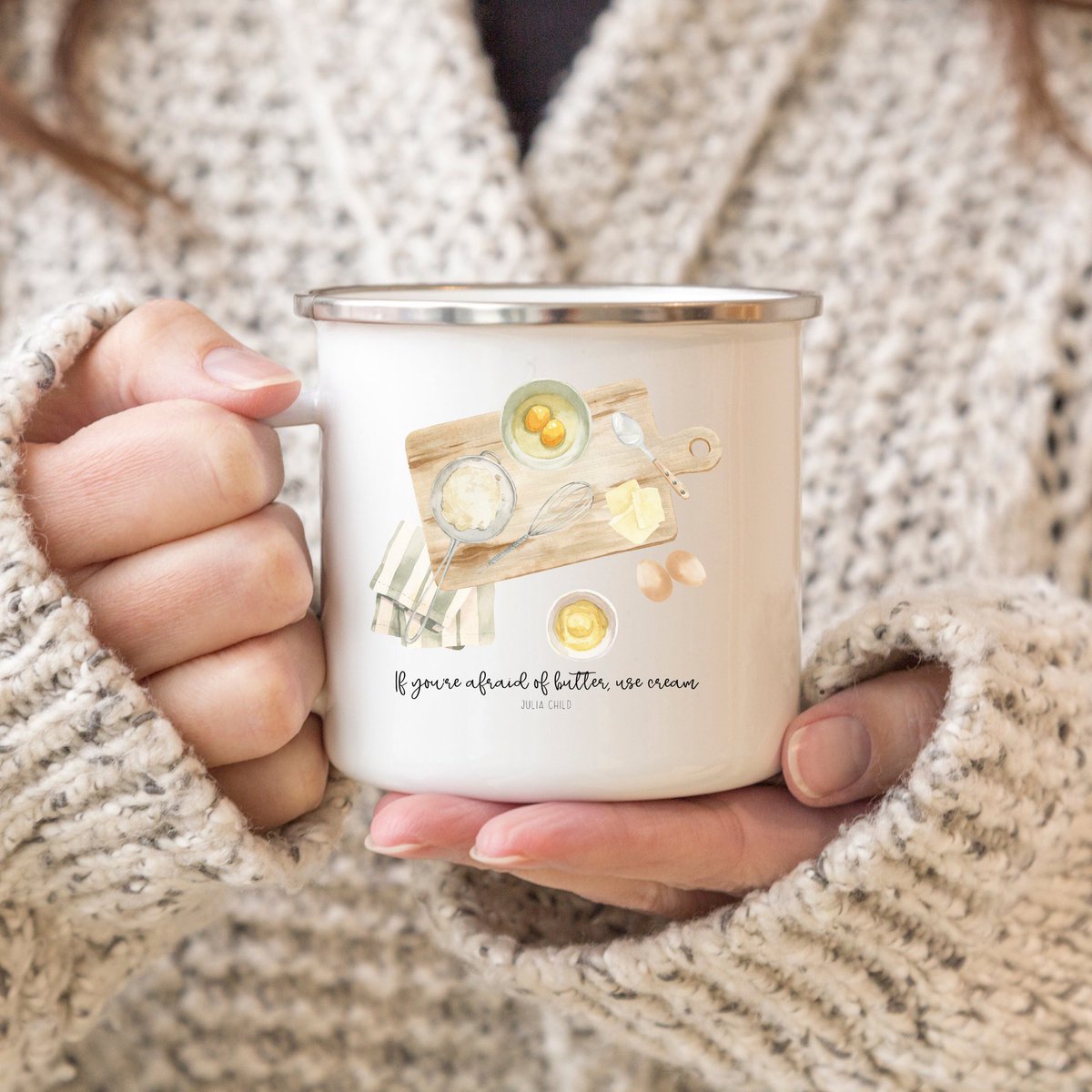TravelCulinary's tweet photo. Excited to share the latest addition to my #etsy shop!  #juliachild #enamelcoffeemug https://t.co/8KyfBPzYf2 https://t.co/hRtocncMiO