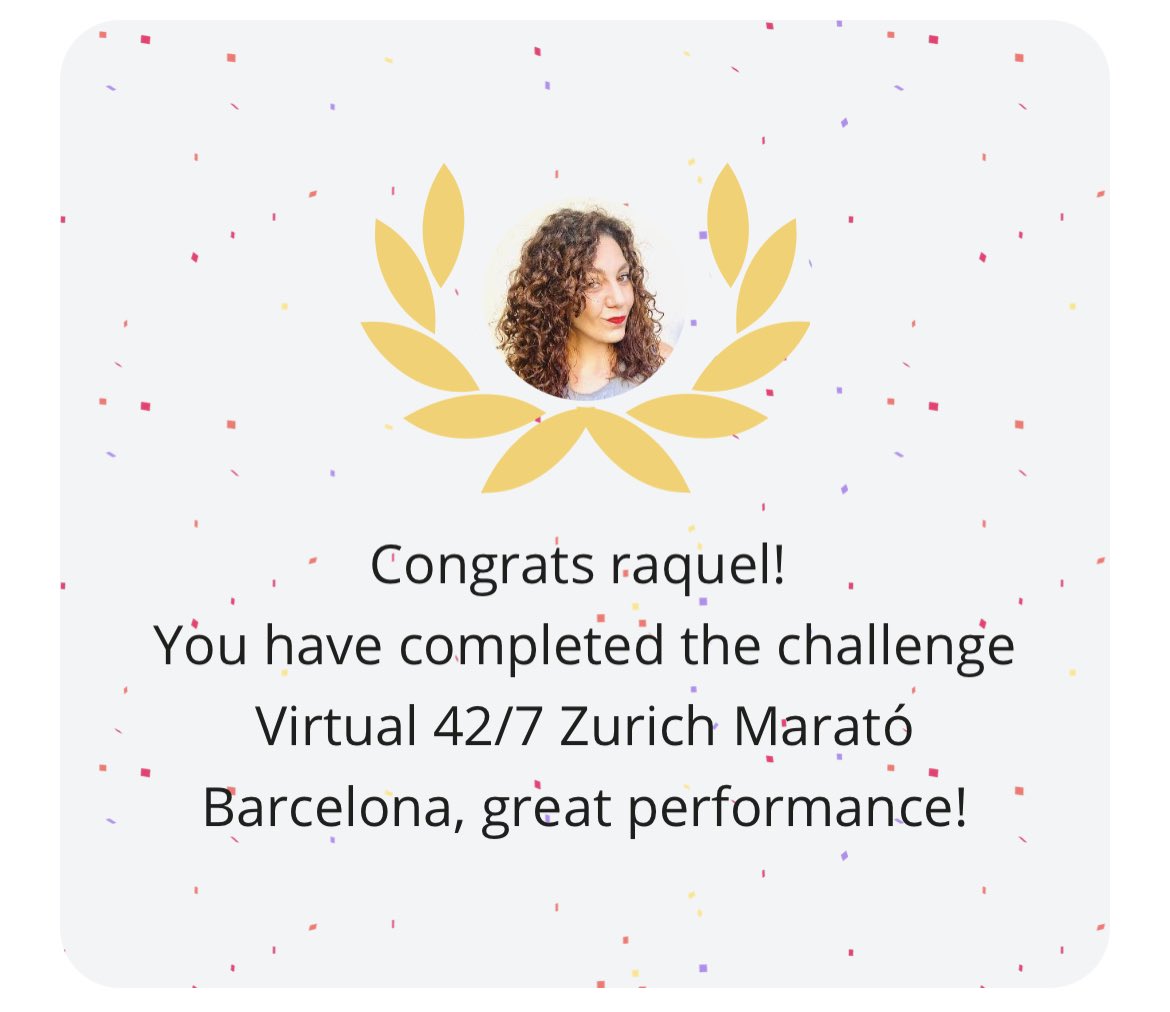 LadyFitnessMAD's tweet photo. Completada la @maratobarcelona virtual!! Ha estado chulísimo!! Súper recomendable 😊 #RunLadyRun https://t.co/8QD2tCzkox