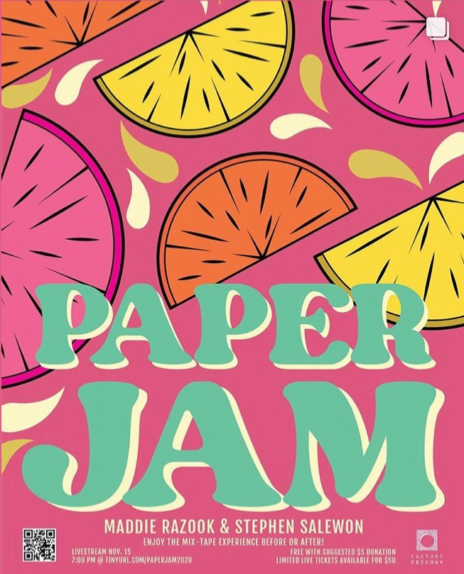 Paper Jam is TONIGHT! We're thrilled to host UCO School of Design's annual fundraiser featuring live music from Maddie Razook and <a href="/SALEWONSTEPHEN/">STEPHEN SALEWON</a>  at 7pm! Tune in on Facebook Live or purchase tickets to see the concert in person (Only a few seats left!) 👉 showclix.com/event/paper-jam