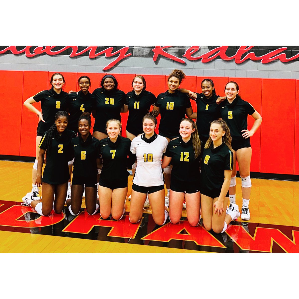 Memorial_VB's tweet photo. So proud of this group for making Memorial High School history! Playoff bound for the first time ever! 🏐🖤💛 @2018Memorial https://t.co/YWfNJhVOBH