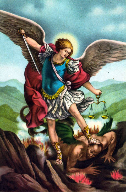La participation de Saint Michel Archange :" Il y eut alors un combat dans le ciel : Michel, avec ses anges, dut combattre le Dragon. Le Dragon, lui aussi, combattait avec ses anges, " (Apocalypse 12 ; 7) #ange  #Michel  #archange  #messe  #liturgie