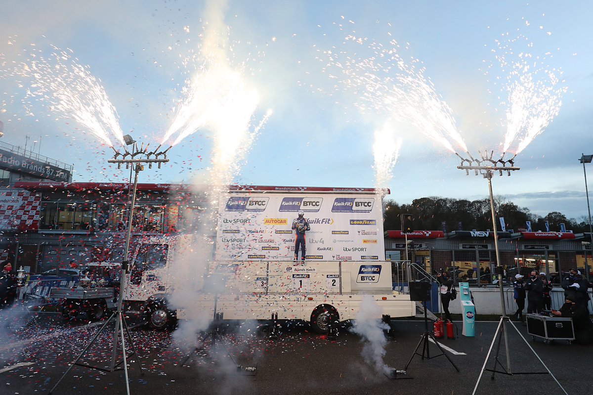 ASuttonRacing's tweet photo. 🏆 2020 BTCC CHAMPION!

Get in, what a feeling! Two times Champion all thanks to an absolute mega weekend! 

Huge thanks to Laser Tools Racing and BMR Engineering for building and delivering a championship winning car!

Gutted you guys weren’t there to celebrate with us!

#AS116 https://t.co/F7NuN3ZTmB