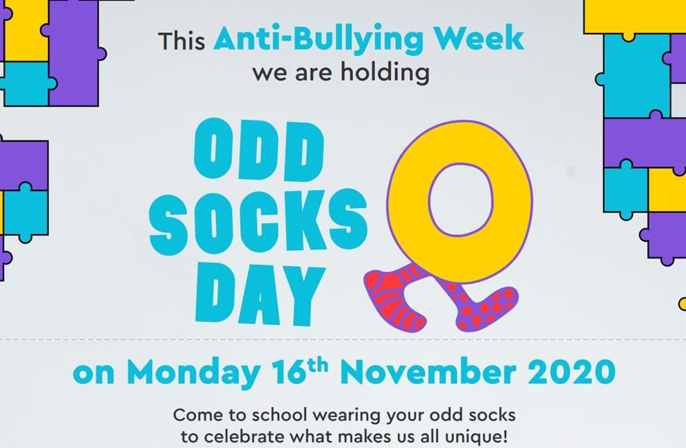 MrsBuckleMCA's tweet photo. Don’t forget to wear your odd socks tomorrow! 🧦 #MCAY2 #AntiBullyingWeek https://t.co/2VLQQEyylr