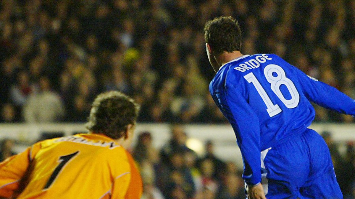 2003/04. As an 8 year old (clueless, I admit) watching the occasional game, the 2-1 comeback win against Arsenal in the CL made me fall in love with Chelsea. Goals from Frank and Wayne Bridge, with Frank, Makelele, Gudjohnsen all having great games. Start of the Roman Era