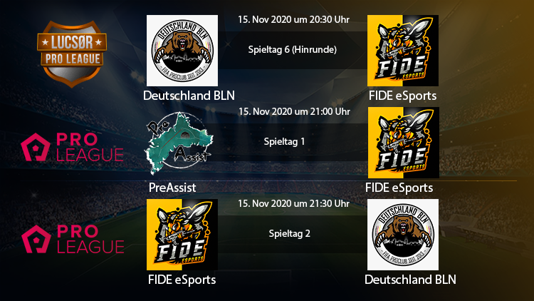 Unsere Jungs haben heute ein sehr straffen Zeitplan! 3 Spiele an einem Tag.

🕣20:30 Uhr gegen <a href="/BlnDeutschland/">Deutschland BLN</a> 
🕘21:00 Uhr gegen @PreAssist_Club 
🕤21:30 noch mals gegen <a href="/BlnDeutschland/">Deutschland BLN</a> 

Wir wünschen allen Spielern Faire Spiele!
Jungs, ihr schafft das.

#hfgl #befide #wearefide