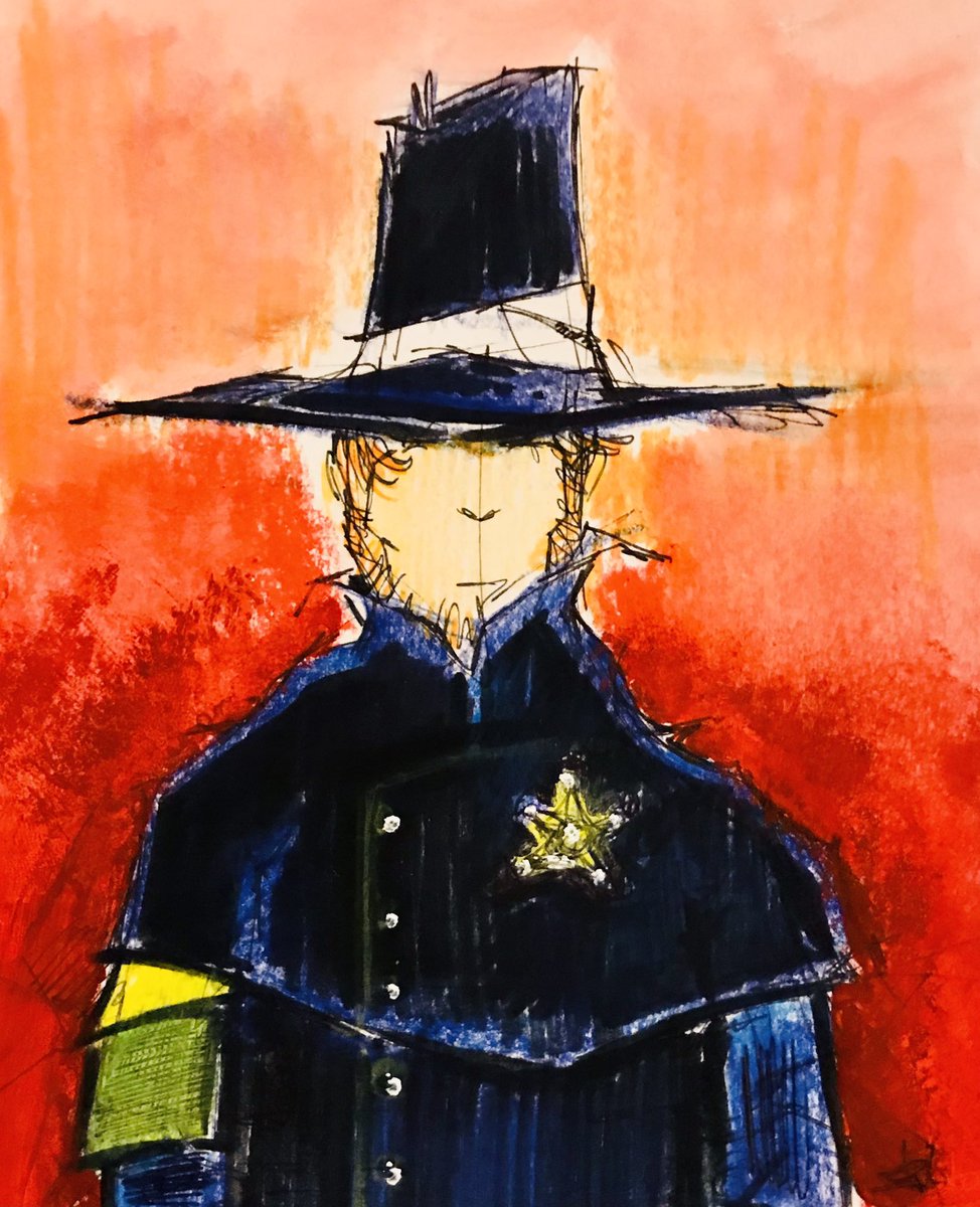 woolite17000's tweet photo. #sheriff #sherif #thisisthelaw #cowboy #tuniquebleue #western #farwest #drawing #dessin #esquisse #croquis #painting #characterdesign #bic #stabilo #stabilowoody #posca #unipen #endofweekend #beforemonday #artwork #graphicdesign #bandesdessinees #illustration https://t.co/TkJPXBJcdO
