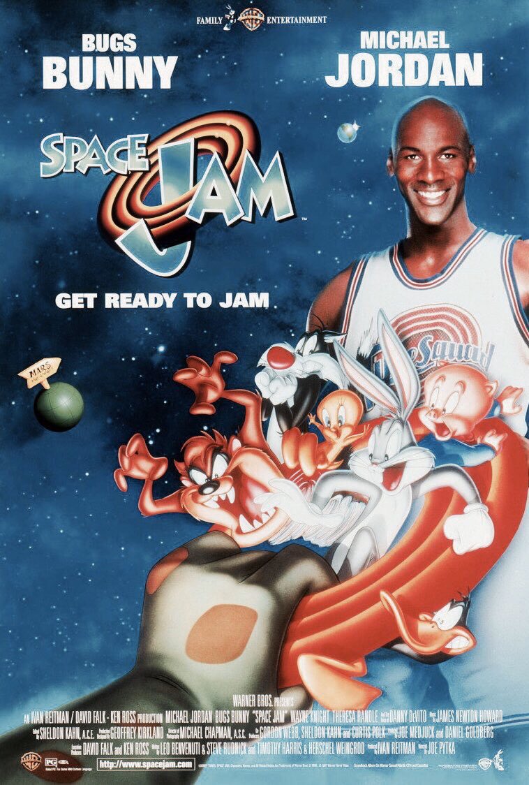 retrochenta's tweet photo. Hoy hace 24 años que se estrenó en EEUU "Space Jam". Michael Jordan y los Looney Tunes en la misma cancha! https://t.co/Af8Jg7bcfS