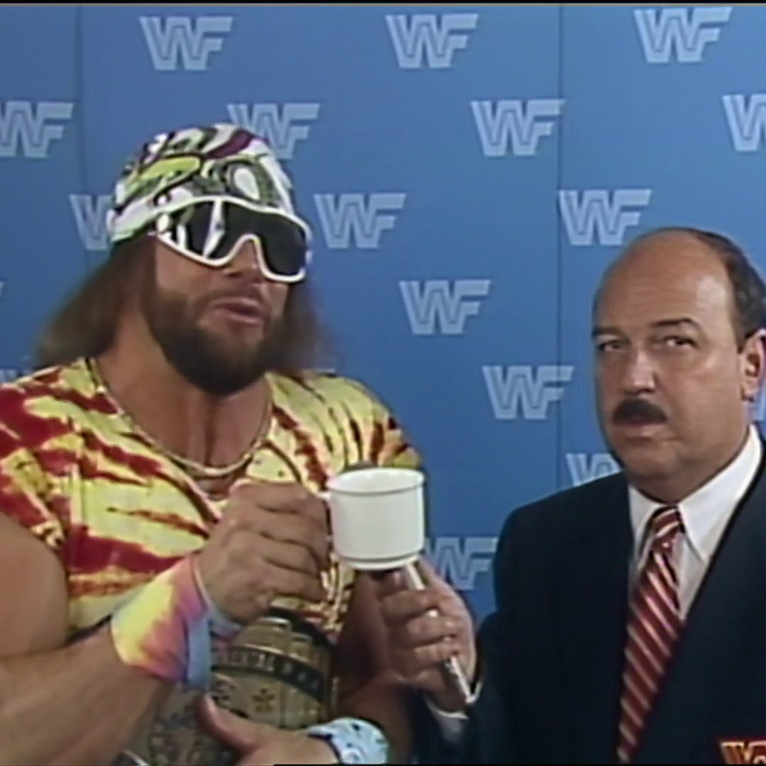 Brooms, coffee mugs, creamers, garbage cans... There\s only 1 Randy Savage. Happy birthday, Macho Man!  