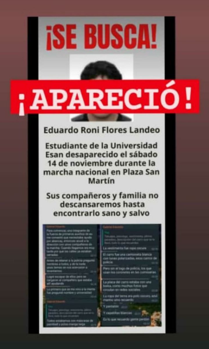 ELLOS YA APARECIERON, PERO AUN FALTAN,  SIGAMOS HABLANDO DE ELLOS PORFAVOR, AUN FALTAN JOVENES #DondeEstan

SIGAMOS PORFAVOR, SIGAN HACIENDO TENDENCIA 
#DondeEstan 

¿DÓNDE ESTÁN LOS DESAPARECIDOS?¿DÓNDE ESTÁN LOS DESAPARECIDOS?