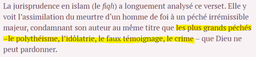 Harry_Ko_Vert's tweet photo. @ouildoo @MaximeRuffet @her_honk @Personnage01 @sparklyyglow @svbsoub1 "sauf en droit, ne tuez point la vie qu'Allah a rendu sacrée" Allah, le coran et Mohamed ne considèrent pas la vie des mécréants comme sacrée. Le polythéisme est associé a un péché aussi grave que le crime. Le meurtre d'un incroyant est un péché mineur si on suis se qui est écrit https://t.co/HBeqgyTFpL