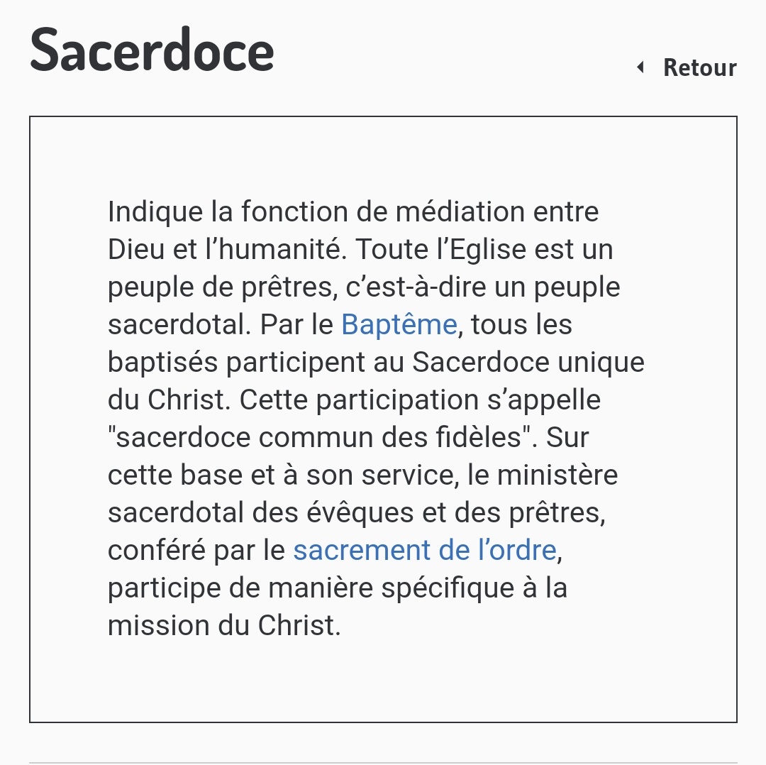 La prêtrise des fidèles : #sacerdoce  #prêtre  #baptisé  #théologie  #Catholique
