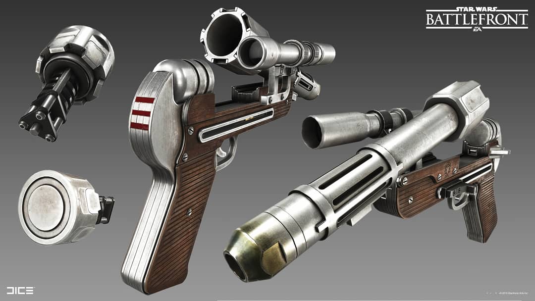 Este es sin duda uno de mis trabajos de pintura favoritos, el blaster de Krennic para Rogue One.
.
One of my favourite paintjobs is this 👉🏽 Krennic's blaster for Rogue One: a Star Wars Story.
.
#RogueOne
#krennic
#blaster