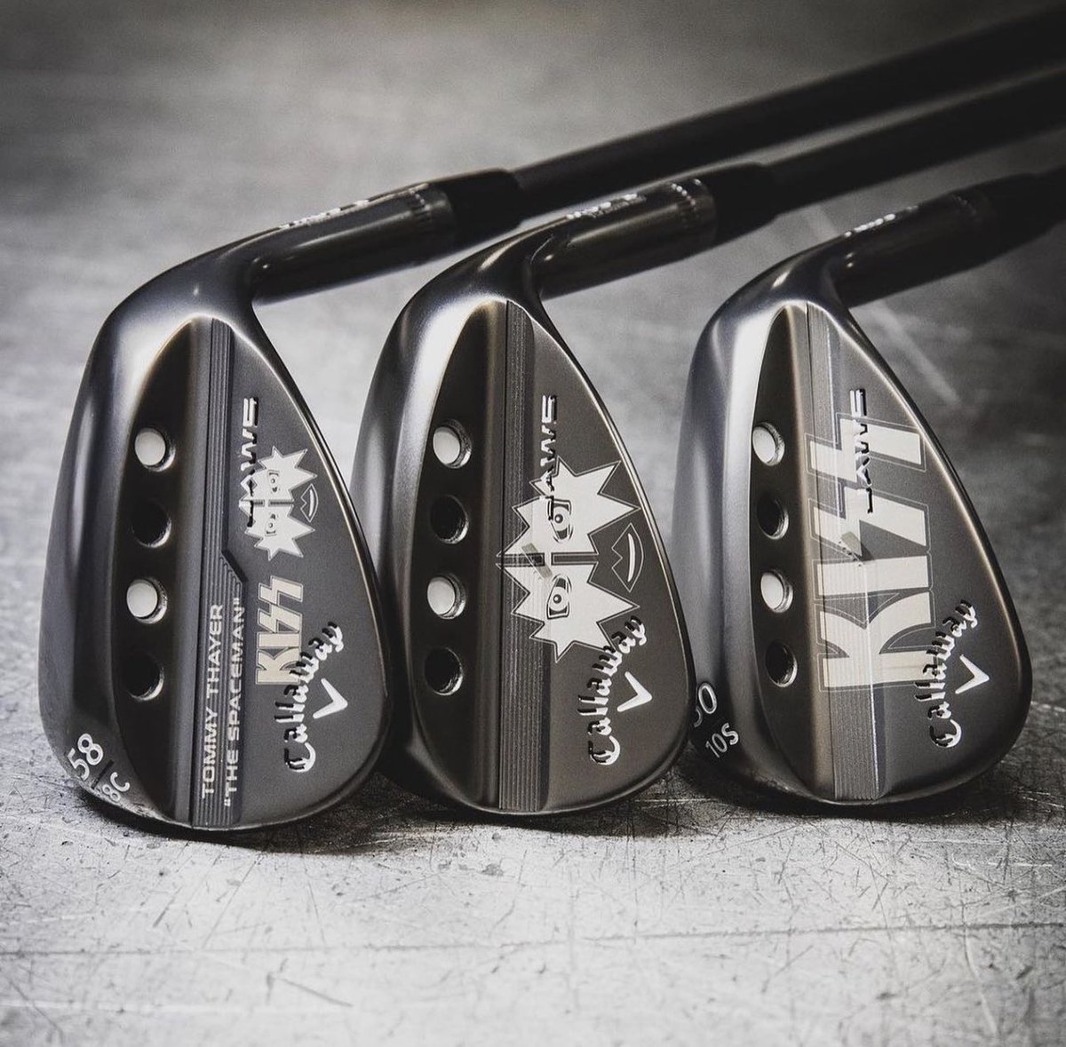 tommy_thayer's tweet photo. Love my custom @CallawayGolf MD5 KISS wedges designed by @TarantoAnthony 🙌🏼 https://t.co/EXeY5sN7Ca