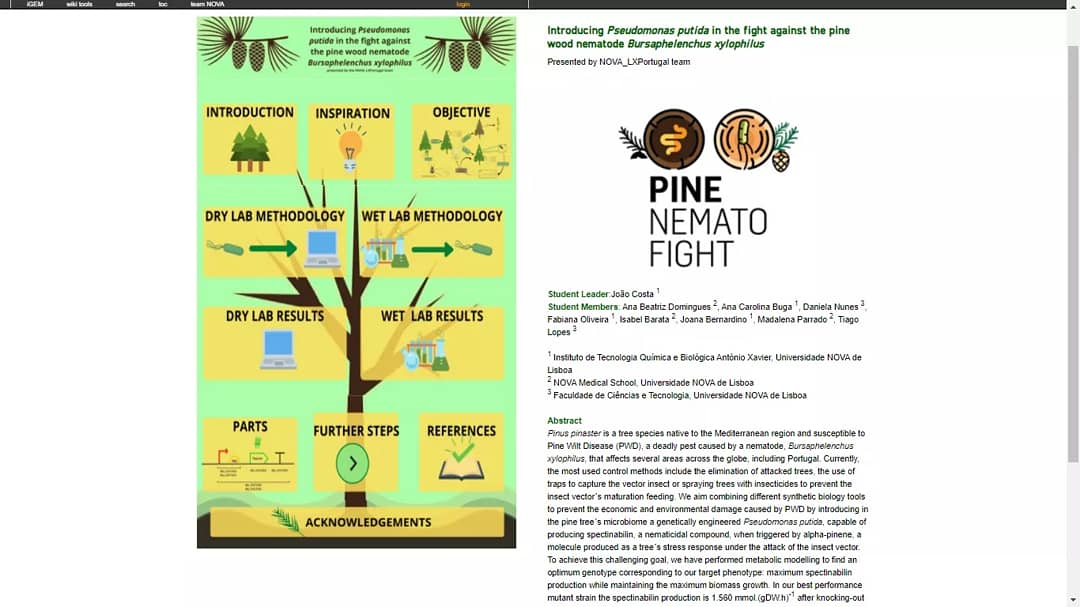 IgemNova's tweet photo. If you did not get the time to see our poster during Poster Presentation at The Virtual Giant Jamboree you can still see it, just go to:
https://t.co/EiWMa7RCWC
And enjoy!!! 😉
#PineNematoFight #iGEM2020 https://t.co/yILuQZqgcl