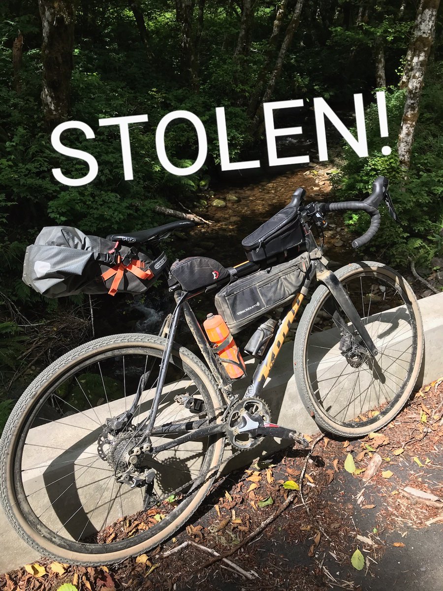 STOLEN BIKE ALERT! Tonkin's own prototype Kona Private Jake was stolen from his house last night in SE #PDX (near woodstock). Medium/Large frame, custom orange sellwood decals, shimano hydro brifters, and it did not have the bike camping gear on it at the time. #Portland