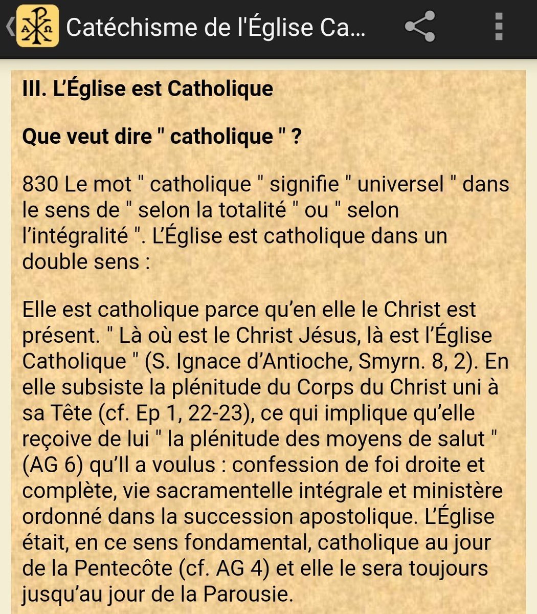 La catholicité ou universalité  : #Église  #Catholique  #universelle  #catholicisme  #théologie