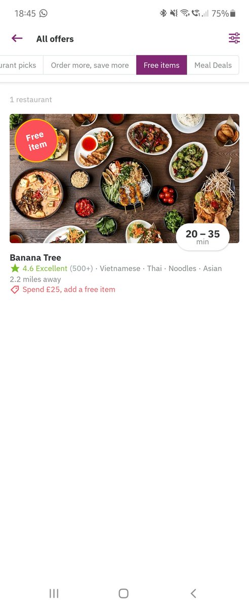 JaishaGadhvi's tweet photo. @Deliveroo &amp; @bananatree; the "free item" didn't work.  Could you please refund the side? 😊

The meal was delicious BTW! https://t.co/KXllXf4YVB