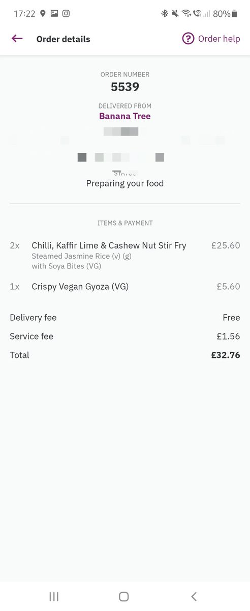 JaishaGadhvi's tweet photo. @Deliveroo &amp; @bananatree; the "free item" didn't work.  Could you please refund the side? 😊

The meal was delicious BTW! https://t.co/KXllXf4YVB