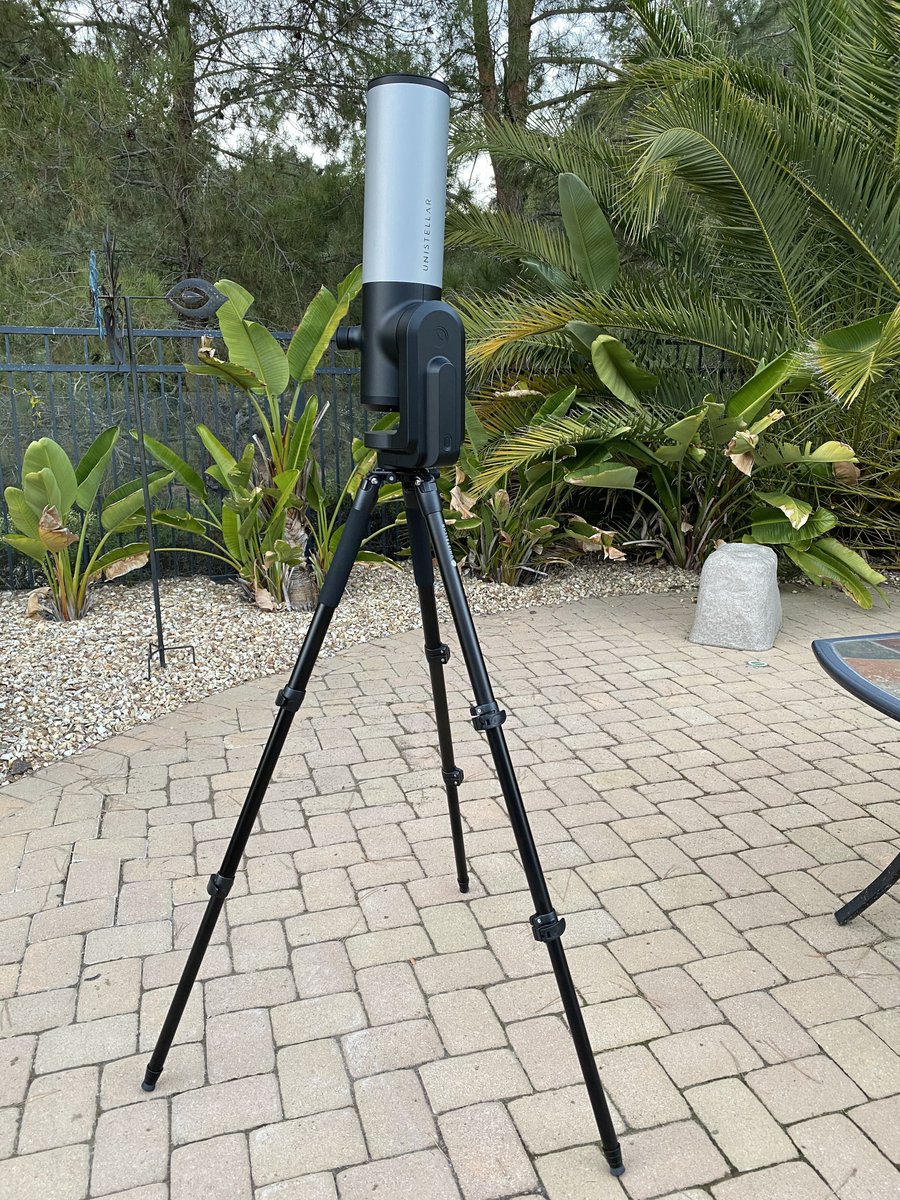 Okay, I bought an eVscope from  @Unistellar It arrived on Friday and last night (11/14) I took it out for a spin for the very first time. Here's a thread that talks about the telescope, how it works and what I saw.