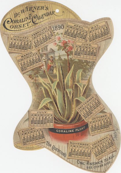 These are advertisements for the famous “Coraline Corset”, patented by two brothers, Dr Ira and Dr Lucien Warner. It was created in 1873 & marketed as a “health corset” as it allowed some movement and reduce injuries caused by previous designs. Corset Thread!