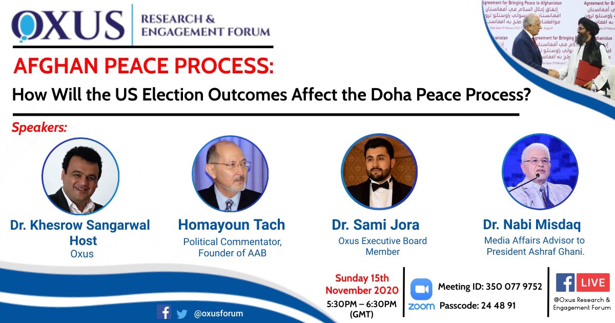 OxusForum's tweet photo. دا بحث په دې لینک لیدی شئ.
You can watch the whole discussion. #AfghanPeaceProcess #Afghanistan on this link: https://t.co/FfsnJmocQl… https://t.co/prfhP5Phly