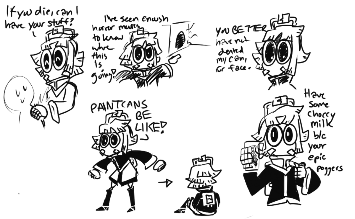 [Doodles] Huey from Splash (and other Mario stuff) 