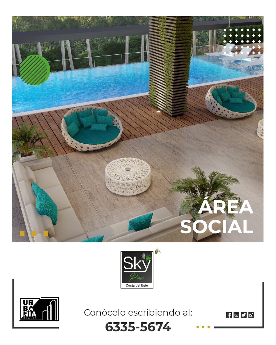 Amenidades de PRIMER NIVEL, para el disfrute de toda tu familia 👨‍👩‍👦‍👦: piscina, parque infantil, gimnasio, sala de cine, zona de juegos, área de spa y mucho más, en nuestro proyecto SKY PARC, ubicado en 📍Costa del Este. 

Más información aquí 👇