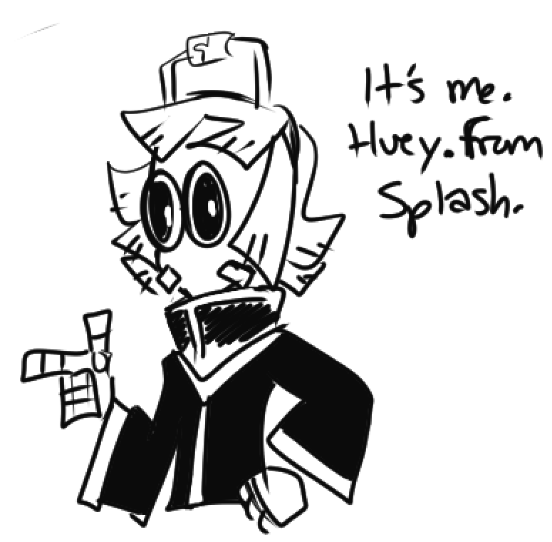 [Doodles] Huey from Splash (and other Mario stuff) 