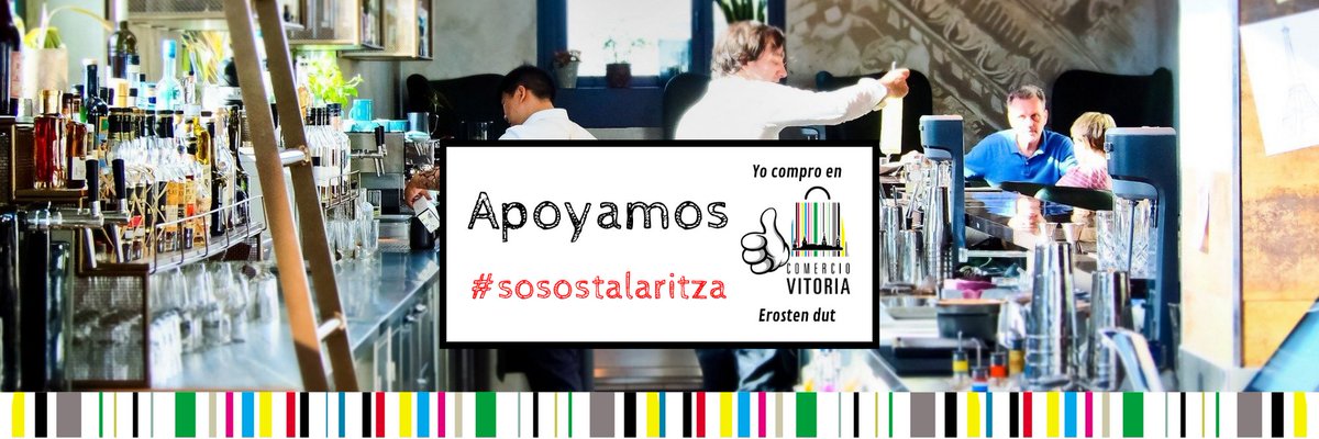 Desde 𝑪𝒐𝒎𝒆𝒓𝒄𝒊𝒐 𝑽𝒊𝒕𝒐𝒓𝒊𝒂 seguimos apoyando a la #hosteleria en estos momentos tan complicados💪 y cada unx de nosotrxs podemos mostrar nuestro apoyo compartiendo nuestros locales favoritos en nuestras redes sociales
#SOSostalaritza #Gasteiz #vitoriagasteiz