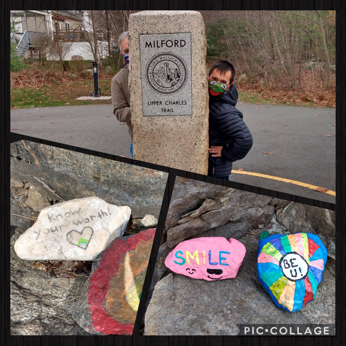 I am grateful  to those who take the time to brighten up the  trail.
Thank you #KindnessMatters #kindnessrocks