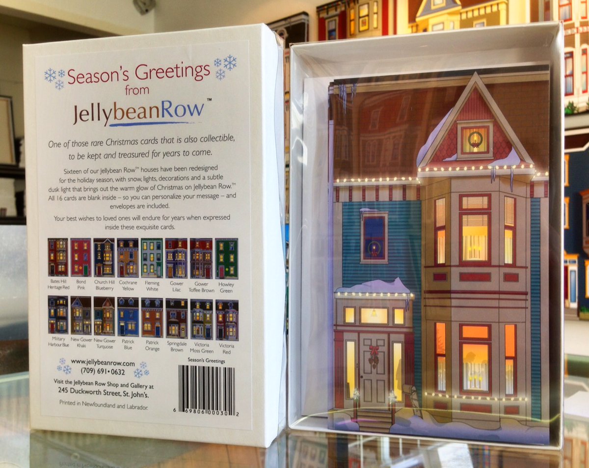 geoffmeeker's tweet photo. Jellybean Row holiday cards: $32 for a very special box of 16 designs. 

Free Canadian shipping on 3 boxes or more, local delivery for $5 in St. John's area. Order yours today by sending me a direct message.  

Please RT in the spirit of this independent shopping season! https://t.co/eEWrv41KMr