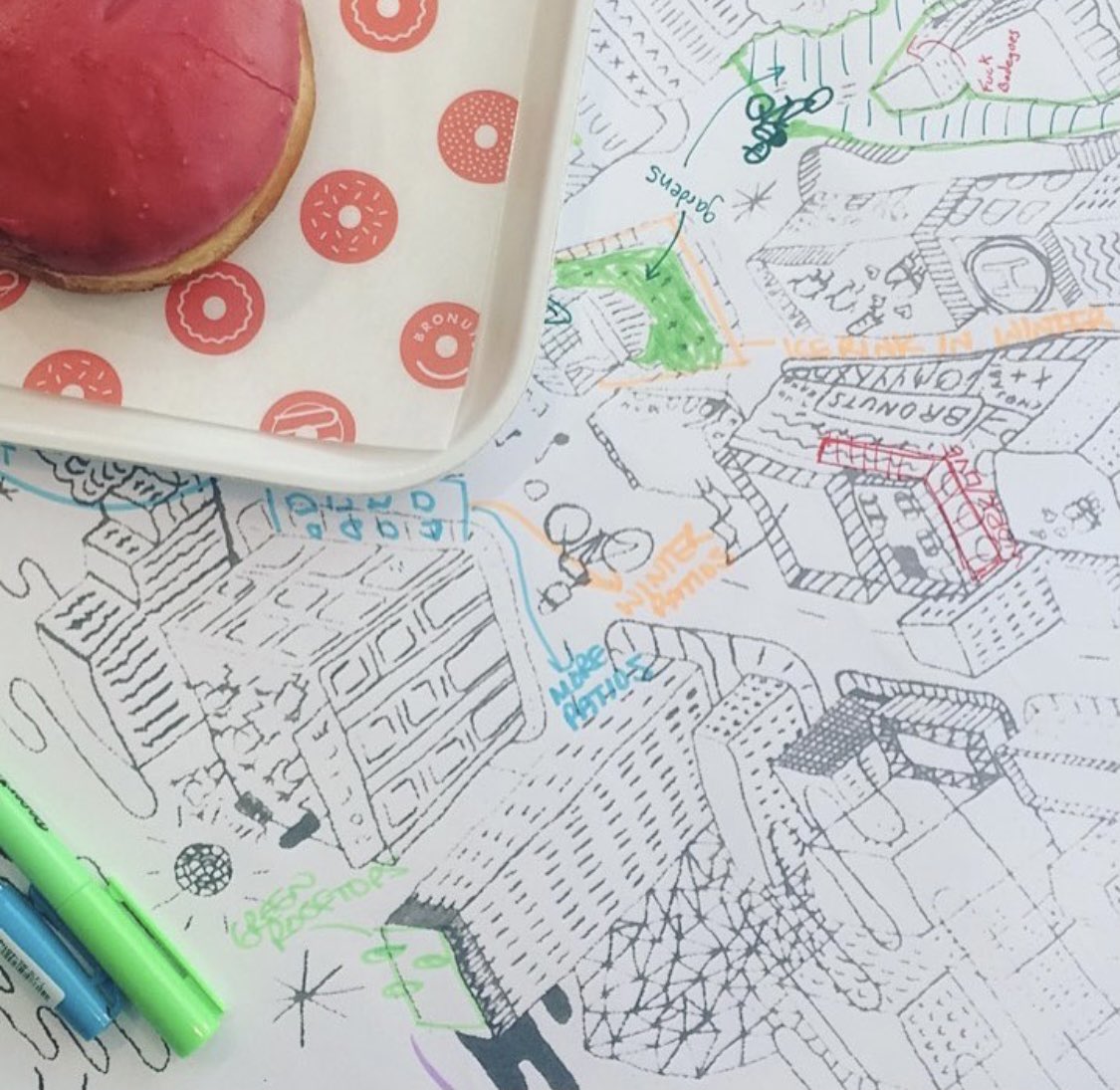  @bronutswpg — I lived in the Exchange and every a.m., I’d grab a coffee just to chat with Brett. Brett is a young entrepreneur with a bold vision for the city. He was always open to collaborations, like this event where we asked folks to share their vision for the exchange.