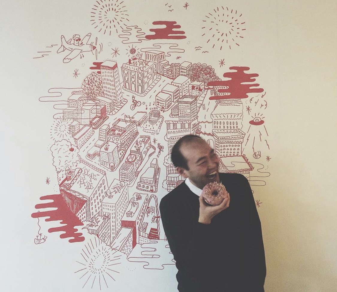  @bronutswpg — I lived in the Exchange and every a.m., I’d grab a coffee just to chat with Brett. Brett is a young entrepreneur with a bold vision for the city. He was always open to collaborations, like this event where we asked folks to share their vision for the exchange.