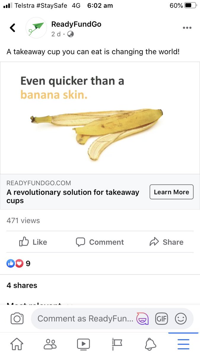 ReadyFundGo's tweet photo. The Good-Edi takeaway #coffee cup decomposes faster than a banana skin. Order your Good-Edi Gift Bundle and be the first to sample them. Global shipping included. #sustainability #food https://t.co/lzGhwGPeaT