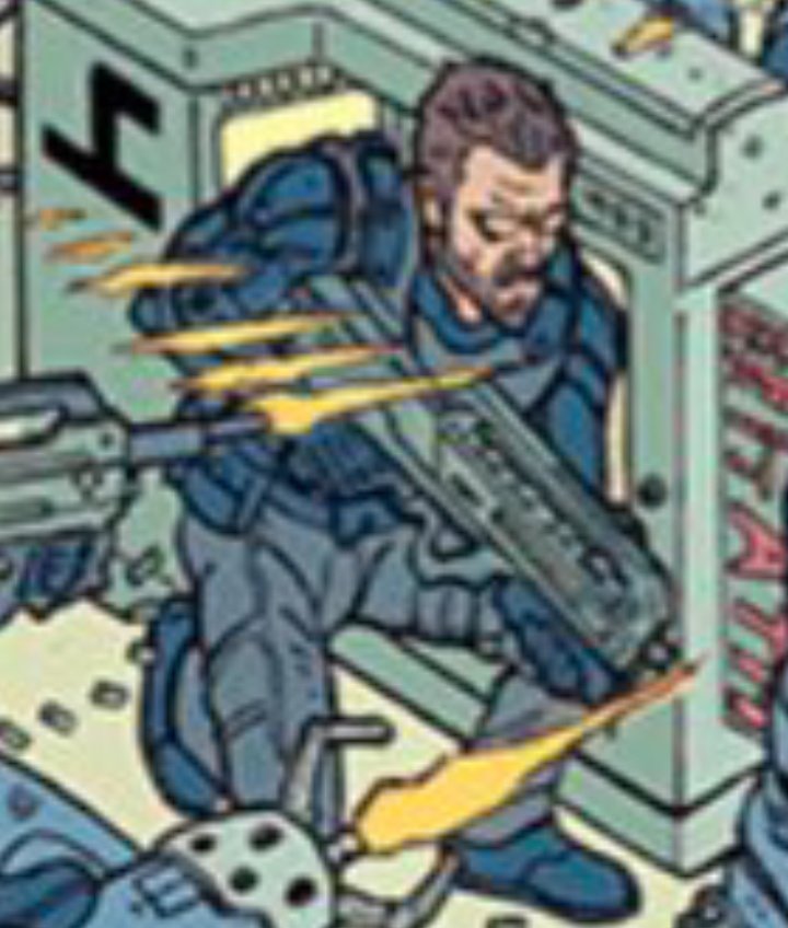 ESPER995's tweet image. There he is. But wtf, there is some Robocop / Mega City One shit going on over that wall!