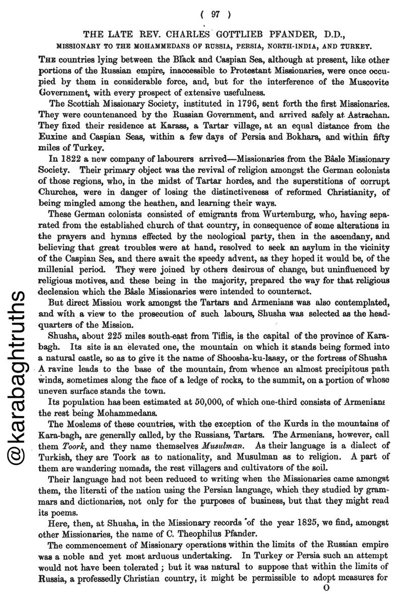 karabaghtruths's tweet photo. Church Missionary Intelligencer, 1866, London, UK - "Moslems of these countries are called by Russians, Tartars. Armenians call them Toork, and they name themselves Musulman. As their language is a dialect of Turkish, they are Toork as to nationality and Musulman as to religion." https://t.co/QFvf0VPDb9