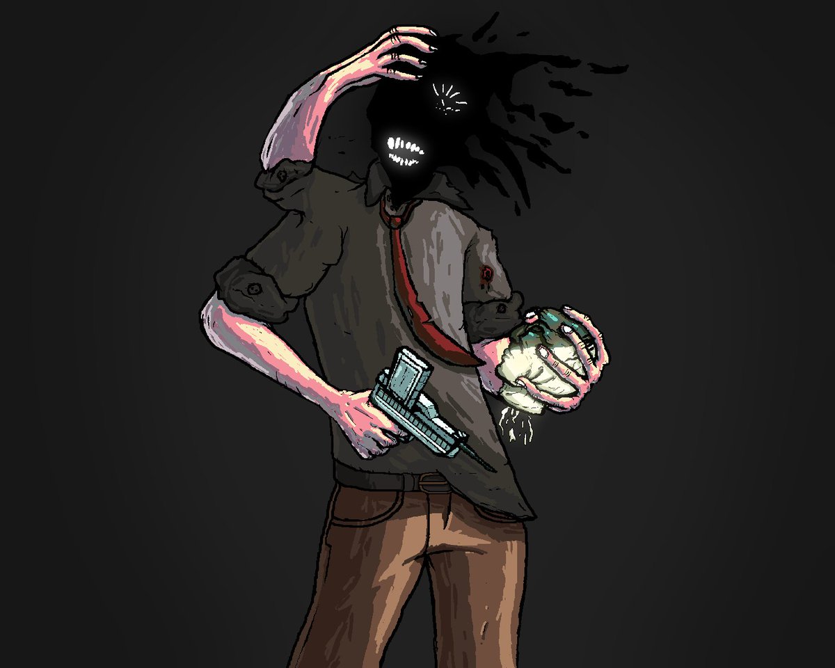 #postvoid #ycjygames
Finished drawing fan-art of main character from Post Void!

Thanks <a href="/Erronit2/">Erronit</a> for helping with coloring.
