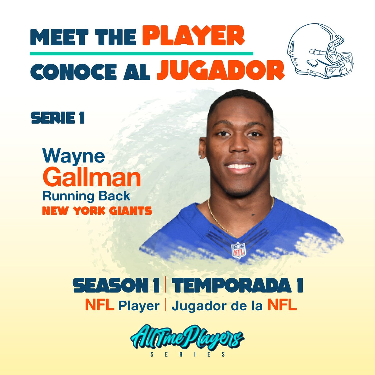Alltimeseries's tweet image. Wayne Gallman @waynegallman 🏈

Inscríbete, Conócelo y Entrena con #WayneGallman este 23 &amp;amp; 24 de Noviembre en #AllTimePlayersSeries 

#runningback #giantsfans #touchdown #AllTimePlayersSeries #AllTimePlayer #ProAthlete #NFL #Season2020 #connect #workout #Momentum