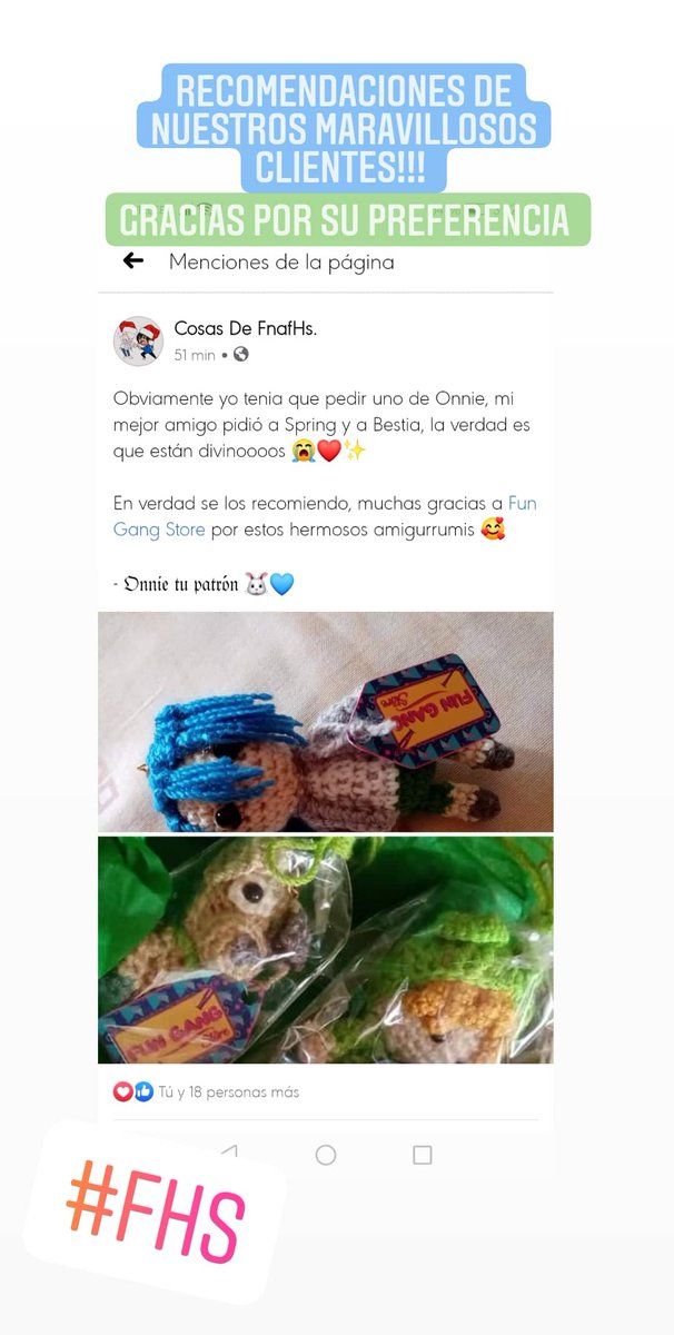 FunGangStore's tweet photo. Gracias a nuestro maravillosos clientes que confian en nosotros y disfrutan de nuestro trabajo!
#amigurumi #amigurumis #crochet #handmade #hechoamano #tejido #fhs #fhszero #fhsz3ro #fhsz3r0 #fhszer0 #eddochan #mrdsaster #Springtrap #onnie https://t.co/7gTOtPu8Ri