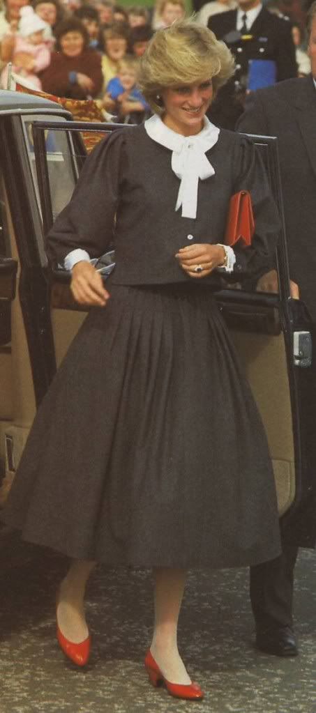 With a very period accurate tea length full skirt!