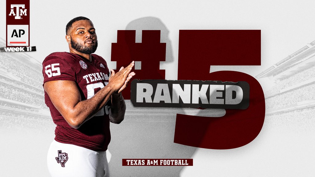 AggieFootball's tweet photo. Another week near the top. 👍 https://t.co/vvTVARRIb5