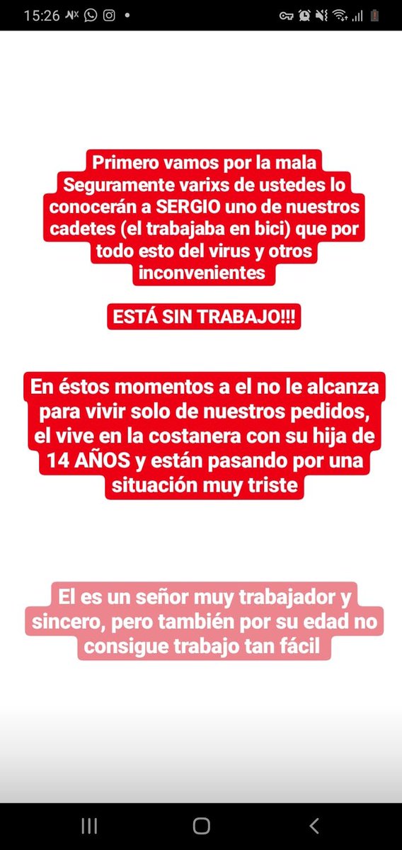krlannnn's tweet photo. Holaa me ayudan mucho difundiendo, mi número es 3813250611 y el de Sergio 3816109000, es un cadete que desde el día 1 de nuestro emprendimiento estuvo con nosotras. Hasta lo más mínimo puede ayudar en éstos momentos🙏🏼❤ https://t.co/FcSUvGVPC5