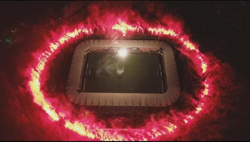 ForzaNECnl's tweet photo. De 120e verjaardag van NEC wordt in stijl afgesloten! Vanavond zorgde de HKN &amp; East Side voor een fraai plaatje. 👌🏻 #necnijmegen https://t.co/QQHn2LTQz3