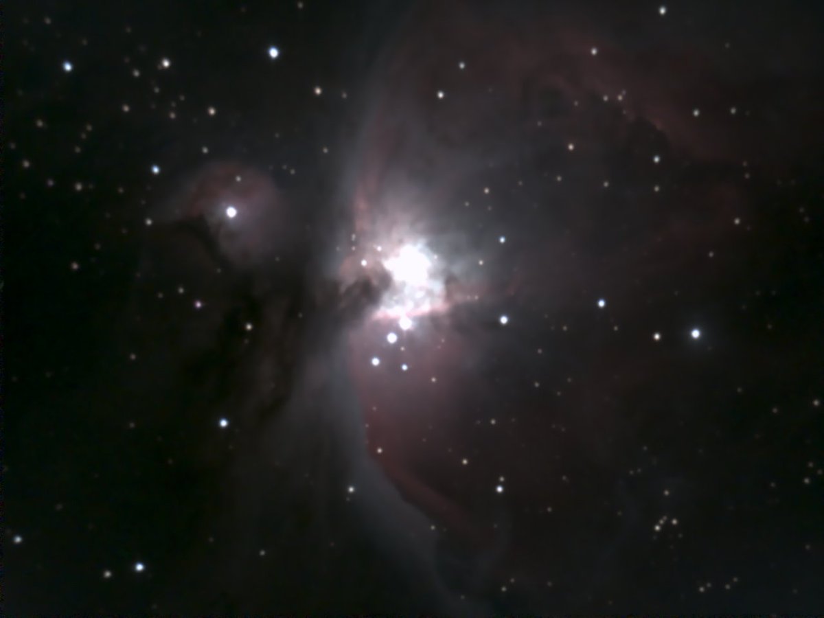 Here is a longer view (five minutes) of M42 with my  @Unistellar eVscope. I'm pretty happy with my results after just one evening of using it.