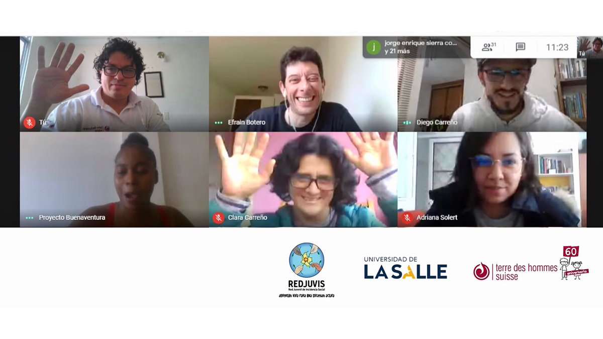 TdHSColombia's tweet photo. #REDJUVIS Para este encuentro nacional de jóvenes contamos con el apoyo del equipo de investigación de la Universidad de La Salle @unisalle Durante este segundo día trabajamos REDJUVIS y Semillero SIAC #TdHSuisse #VocesPorElCambio https://t.co/09Rdpj5bXe