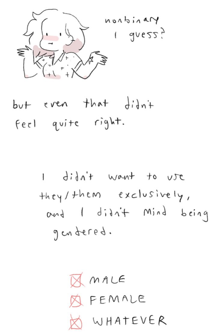 RomanticLextra's tweet photo. @Gingerhazing Wow Noelle this was amazing! it resonated with me so much ❤️This comic feels like a mirror to my own feelings+struggles w/gender.I’ve been thinking a lot more about my body+how I present myself+how I feel about my gender inside lately this just helped me feel so much less alone https://t.co/jUeJF1hRrw