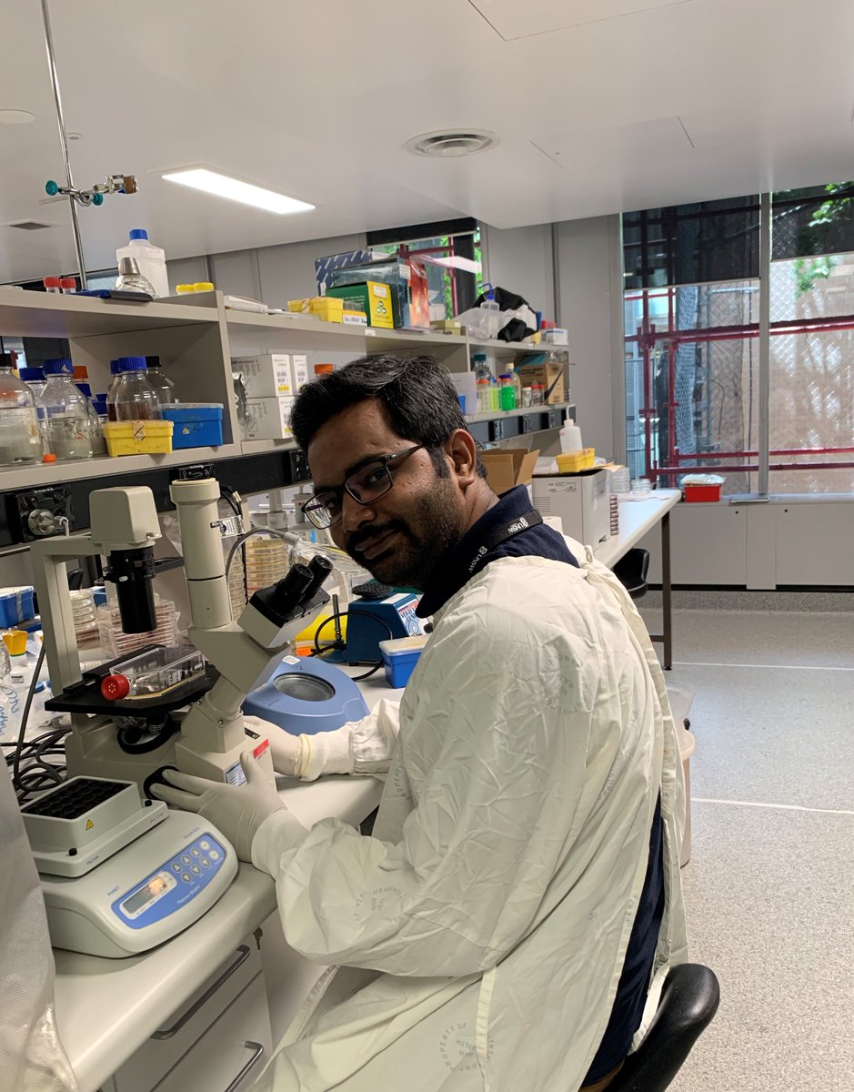 UNSWoptomvsci's tweet photo. Higher Degree Research Student of the Week: Introducing Hari Peguda who aims to develop a rapid identification system for Acanthamoeba eye infection using nanoparticles for faster diagnosis and intervention.  See here for info about Hari and his research: https://t.co/SXuWsJ9afQ https://t.co/RACsL8xvIa