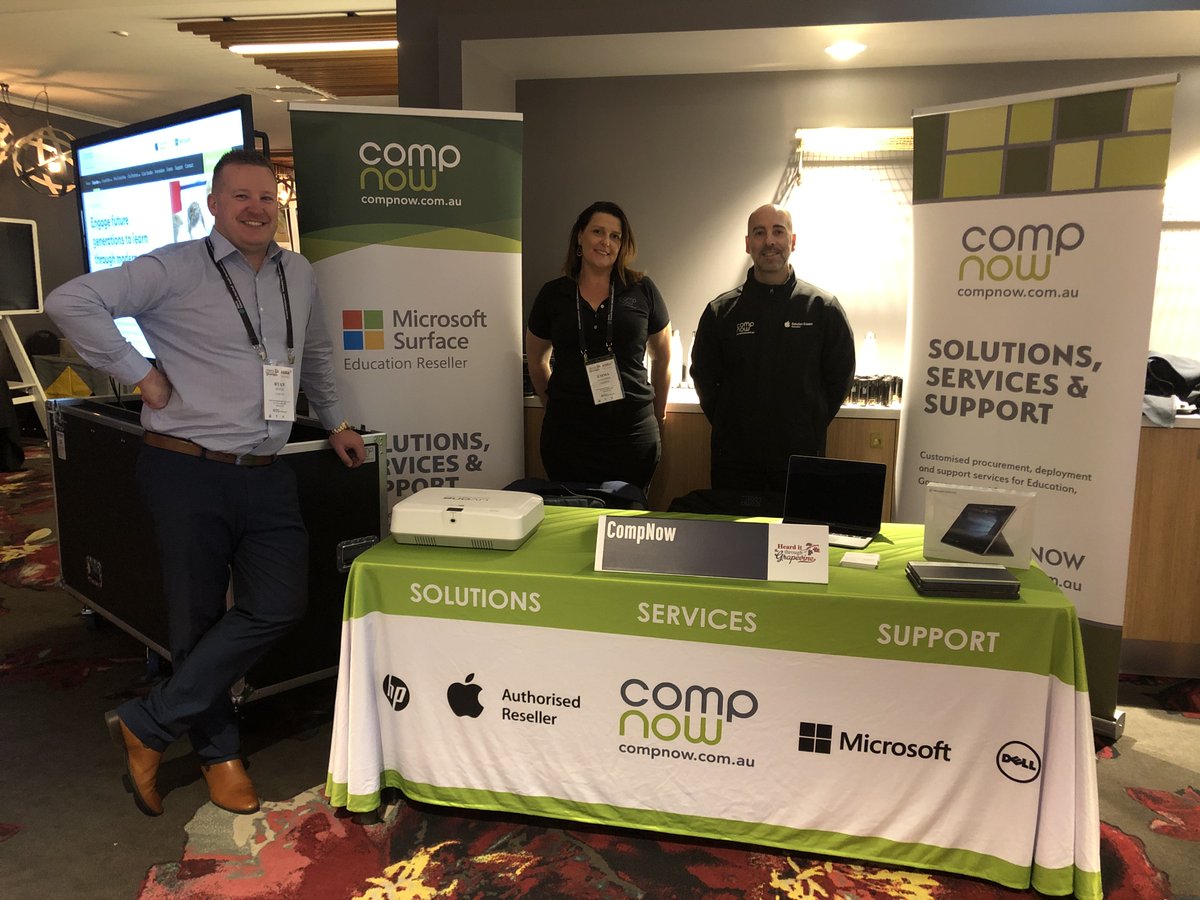 ✨  Our SA Team Ryan, Emma & Carlo are all ready to chat about all things IT today at ASBA SA & NT! We are at booth 12

#ASBA #CompNow #ConferencePartner #IT #Education #Schools